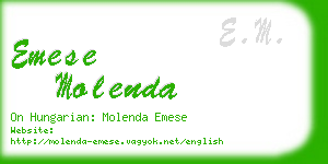 emese molenda business card